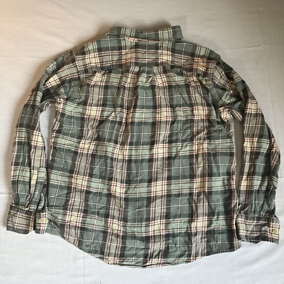 Eddie Bauer Seattle Button Front Long Sleeve Flannel Shirt Green Plaid Men’s XL - Picture 7 of 7